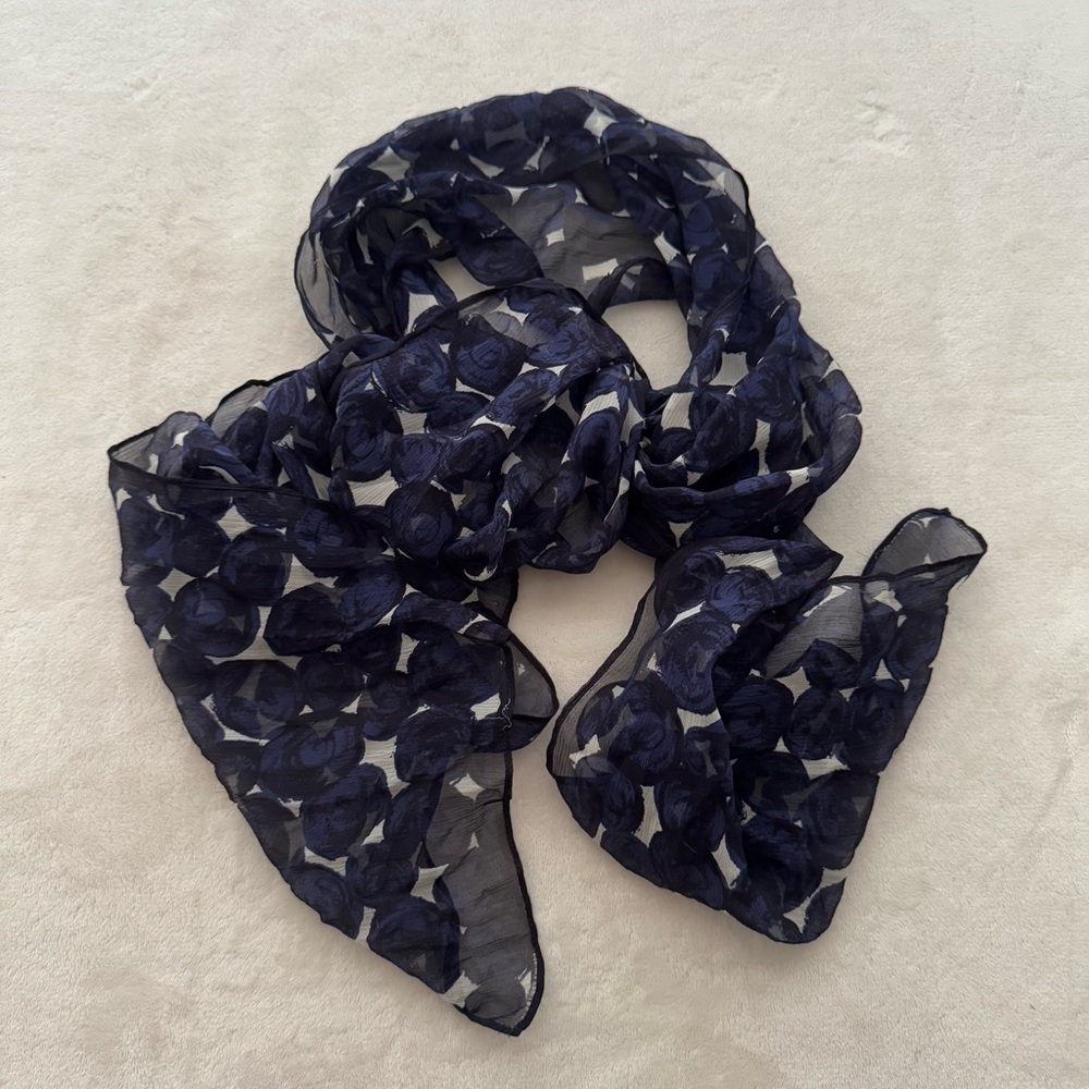 Banana Republic Celine Print Scarf in Blue Granite